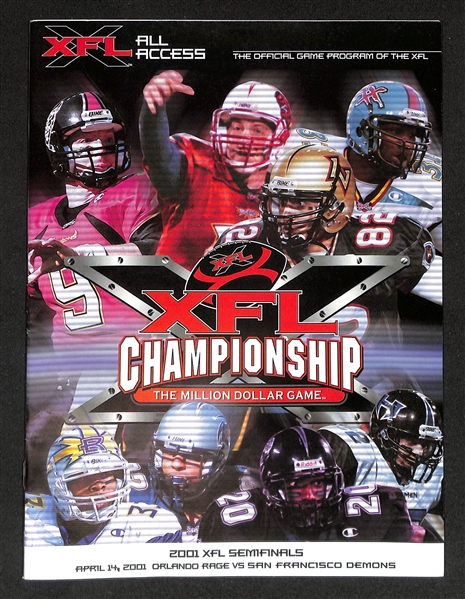 Lot of (6) USFL Kickoff Magazines USFL Championship Games (1983-1985) & (9) XFL All Access Magazines 